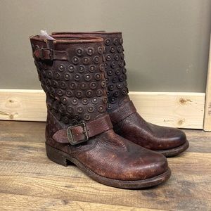 Frye Western Studded Harness Boots